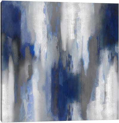 Apex Blue III Canvas Art Print - Blue & Gray Art
