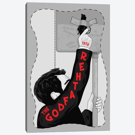 The Godfather Black And White Canvas Print #CSR109} by Chris Richmond Canvas Art