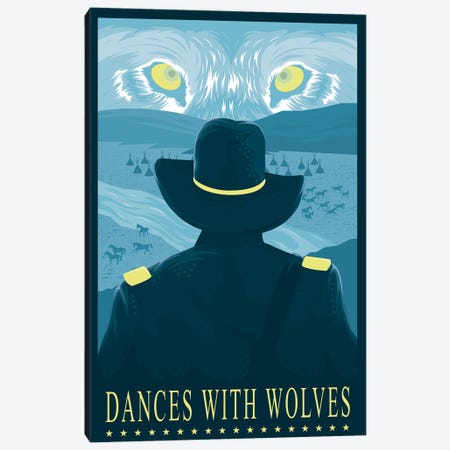 Dances With wolves Canvas Print #CSR110} by Chris Richmond Art Print