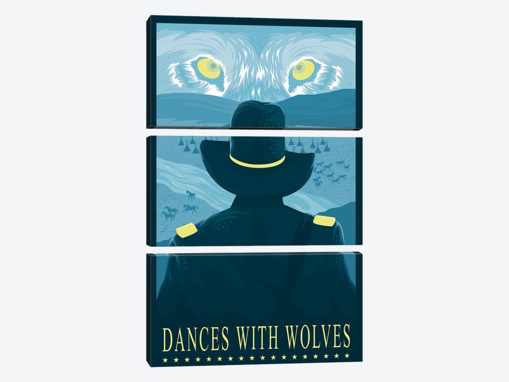 Dances With wolves by Chris Richmond 3-piece Art Print