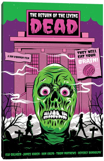 Return Of The Living Dead Canvas Art Print - Zombie Art