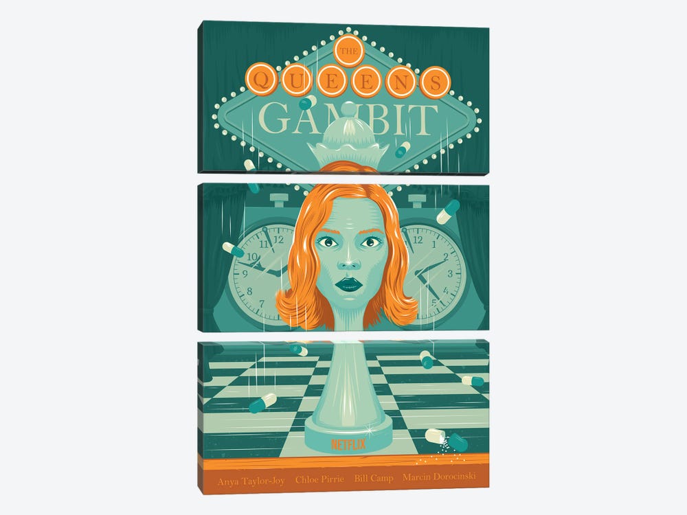Queens Gambit by Chris Richmond 3-piece Canvas Print