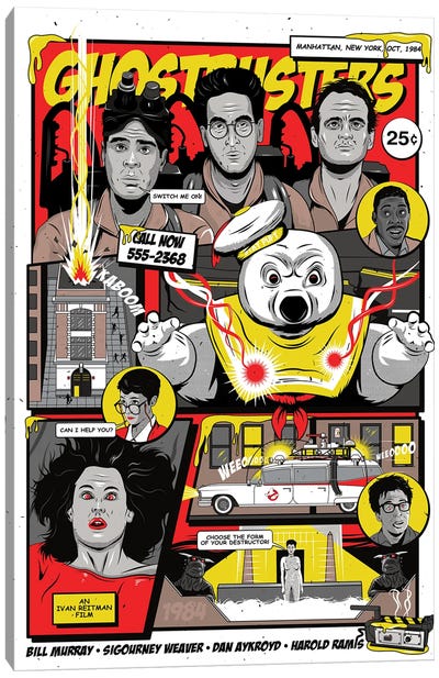 Ghostbusters Canvas Art Print - I Love the '80s
