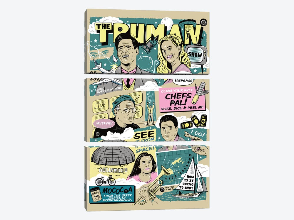 The Truman Show by Chris Richmond 3-piece Canvas Art Print