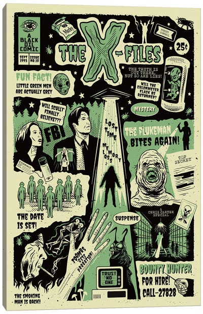 The X-Files Canvas Art Print - Nineties Nostalgia Art