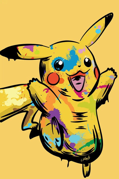 Pikachu Graffiti by Chris Richmond wall art