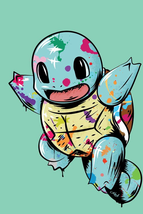 Squirtle Graffiti by Chris Richmond wall art