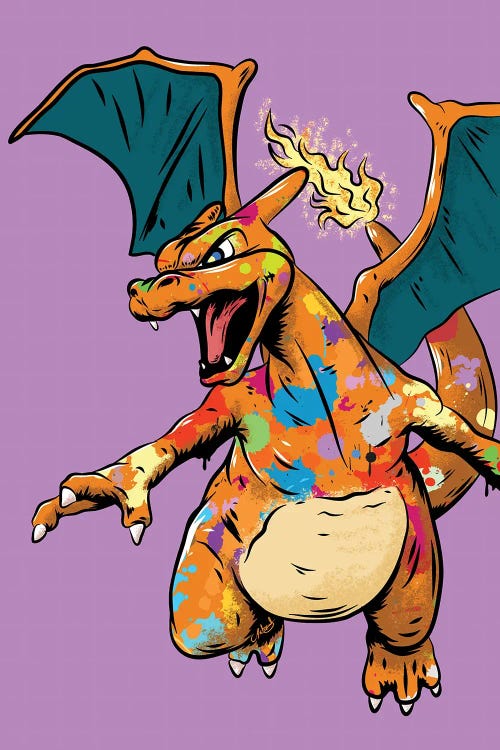 Charizard Graffiti by Chris Richmond wall art