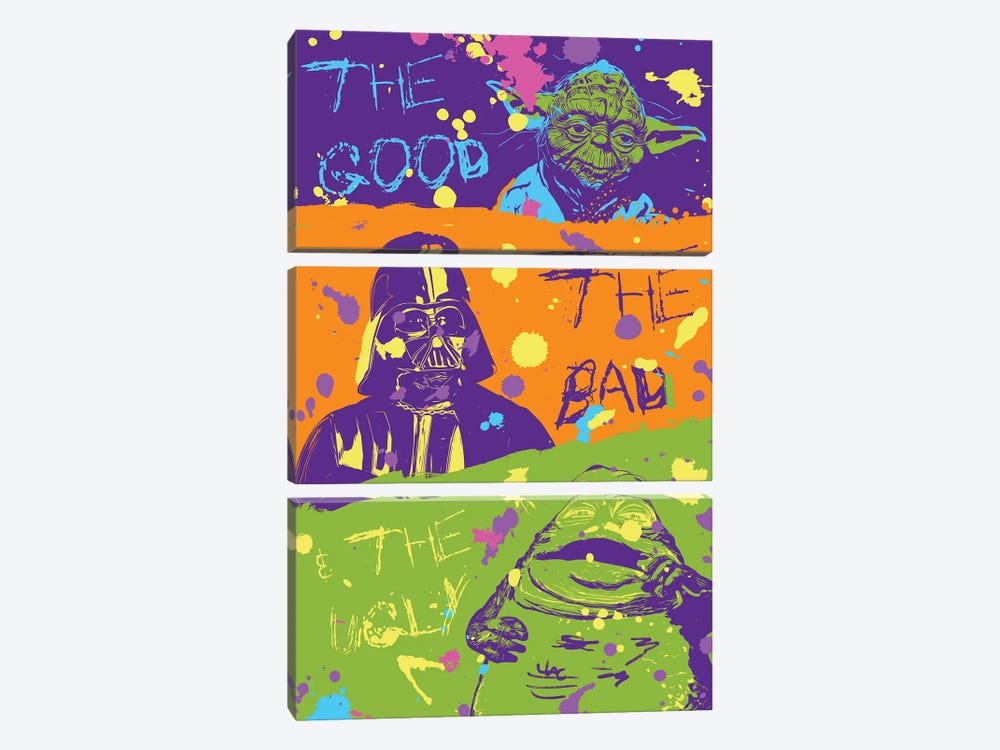 The Good, The Bad, The Ugly by Chris Richmond 3-piece Canvas Artwork