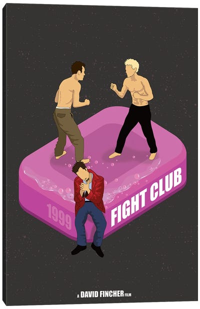 Fight Club Canvas Art Print - Brad Pitt
