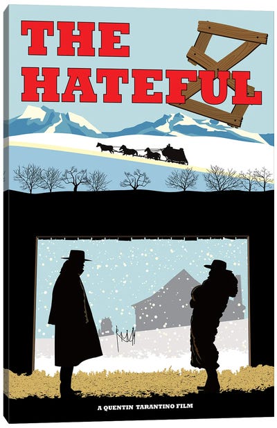 Hateful 8 Canvas Art Print - Mystery & Detective Movie Art