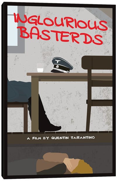 Inglourious Basterds Canvas Art Print - Action & Adventure Movie Art