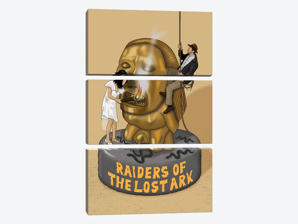 Indiana Raiders Of The Lost Ark by Chris Richmond 3-piece Art Print