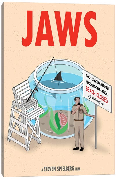 Jaws Canvas Art Print - Chris Richmond