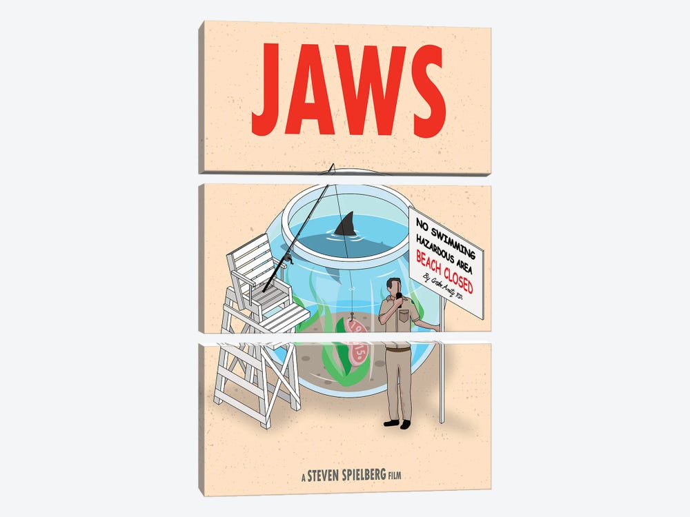 Jaws by Chris Richmond 3-piece Canvas Art Print