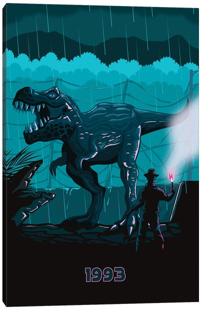 Jurrasic Park I Canvas Art Print - Tyrannosaurus Rex Art