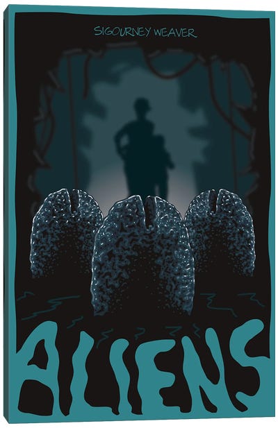 Aliens Eggs Canvas Art Print - Chris Richmond