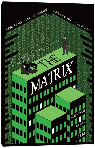 Matrix I Canvas Art Print - Minimalist Movie Posters