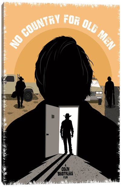No Country For Old Men Canvas Art Print - Thriller Movie Art