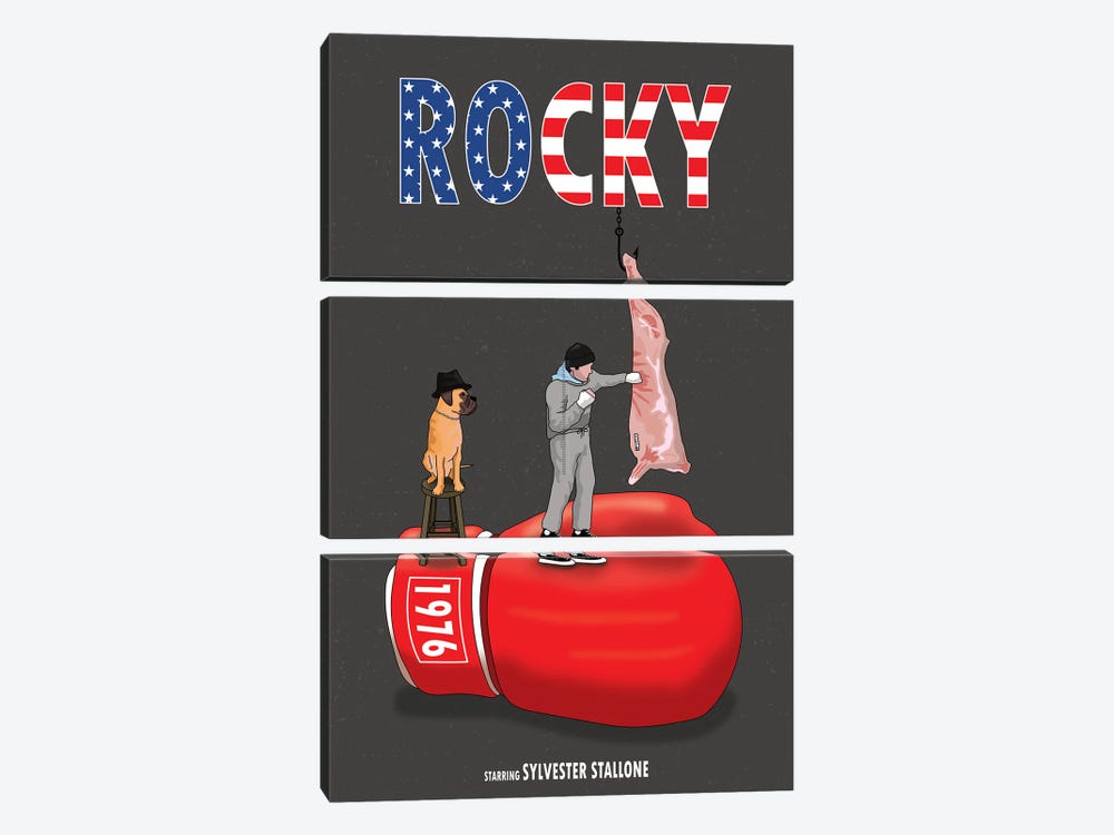 Rocky by Chris Richmond 3-piece Canvas Art Print