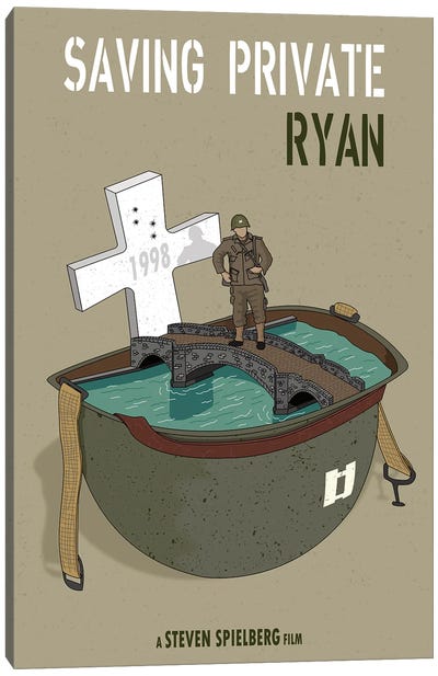Saving Private Ryan Canvas Art Print - War Movie Art