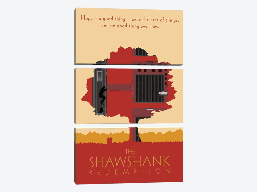 The Shawshank Redemption by Chris Richmond 3-piece Canvas Print