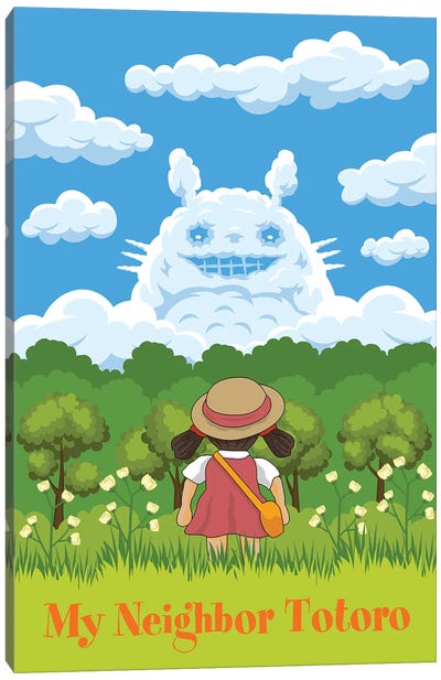 Totoro Canvas Art Print - Fantasy Movie Art