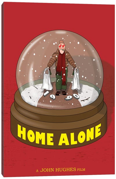 Home Alone Canvas Art Print - Holiday Movie Art