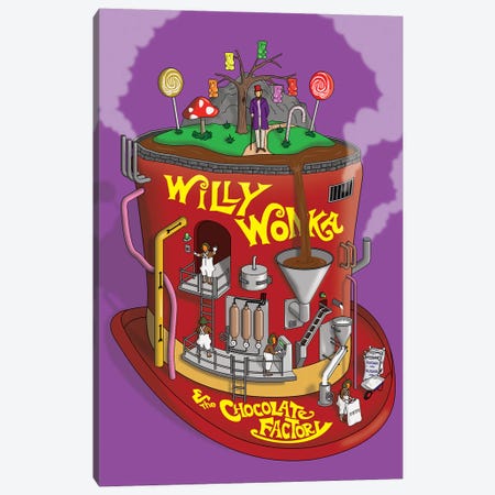Willy Wonka Canvas Print #CSR73} by Chris Richmond Art Print