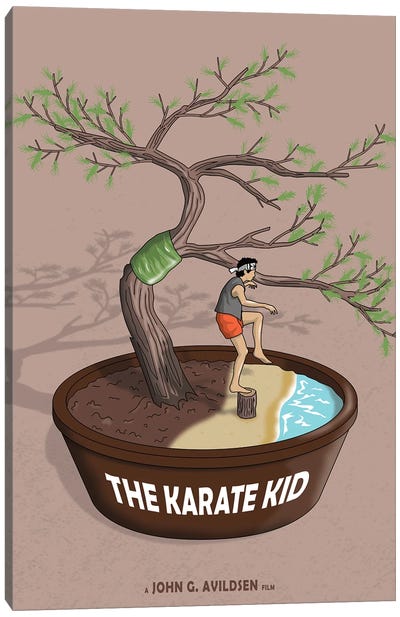 Karate Kid Canvas Art Print - Witty Humor Art
