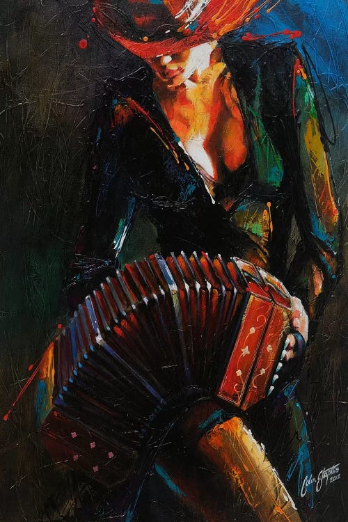 Reina del Bandoneon  by Colin Staples wall art