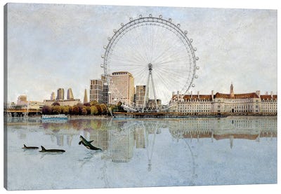 London Is Watching You II Canvas Art Print - London Skylines