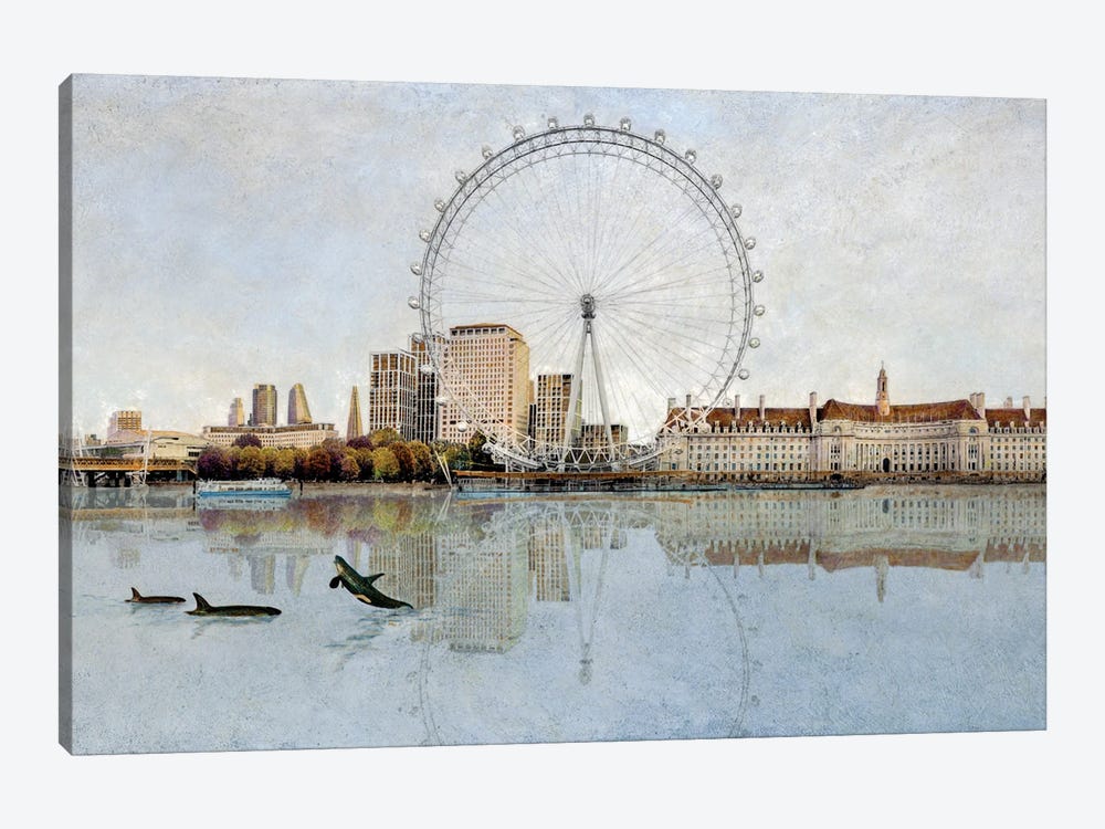 London Is Watching You II by Carlos Arriaga 1-piece Canvas Art