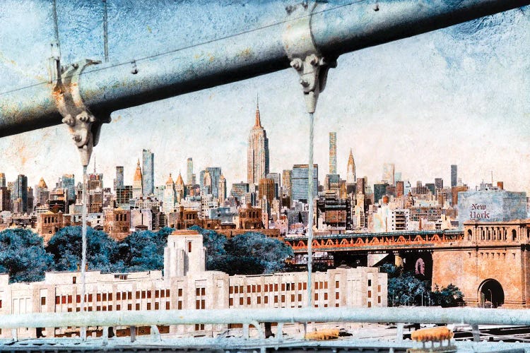 Manhattan From Brooklyn Bridge, New York