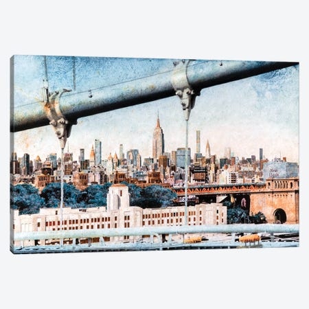 Manhattan From Brooklyn Bridge, New York Canvas Print #CSX17} by Carlos Arriaga Canvas Art