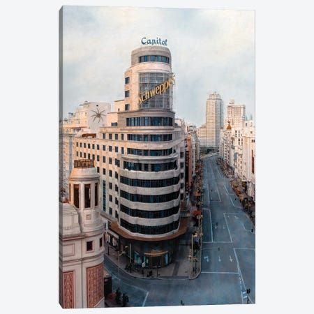 Callao y Vacío, Madrid Canvas Print #CSX1} by Carlos Arriaga Canvas Print