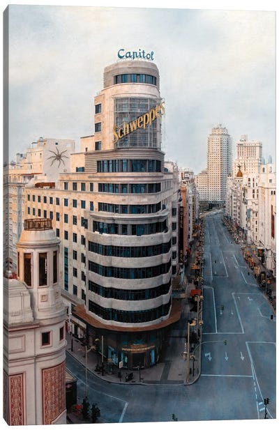 Callao y Vacío, Madrid Canvas Art Print - Community Of Madrid Art