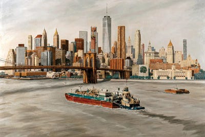 New Lower Manhattan by Carlos Arriaga framed wall art