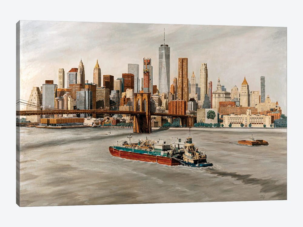 New Lower Manhattan by Carlos Arriaga 1-piece Canvas Wall Art