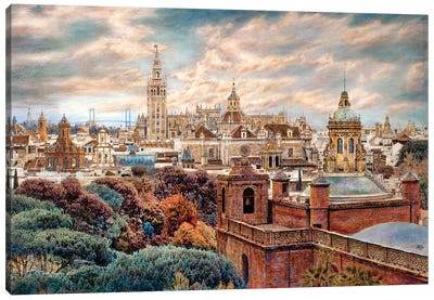 Sevilla Ideal City Canvas Art Print - Spain Art