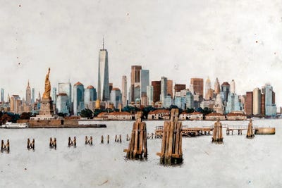 Great Manhattan, New York by Carlos Arriaga framed wall art