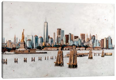 Great Manhattan, New York Canvas Art Print - Carlos Arriaga