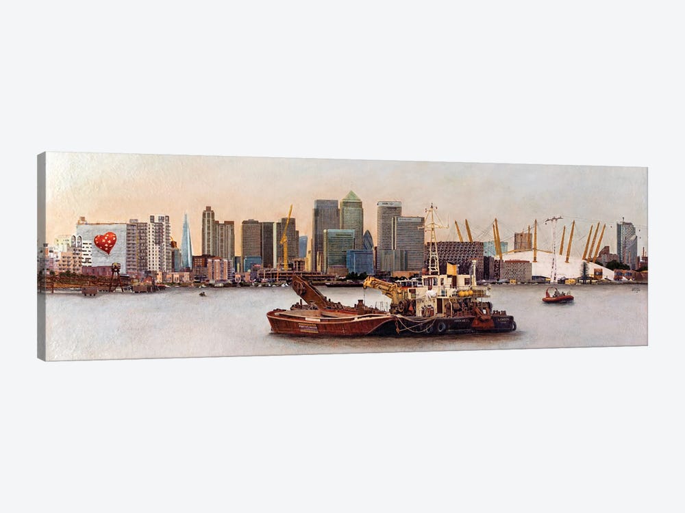 Thames Heart II, London by Carlos Arriaga 1-piece Canvas Wall Art