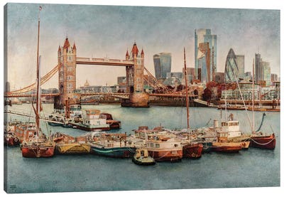 Tower Bridge Forever, London Canvas Art Print - London Skylines