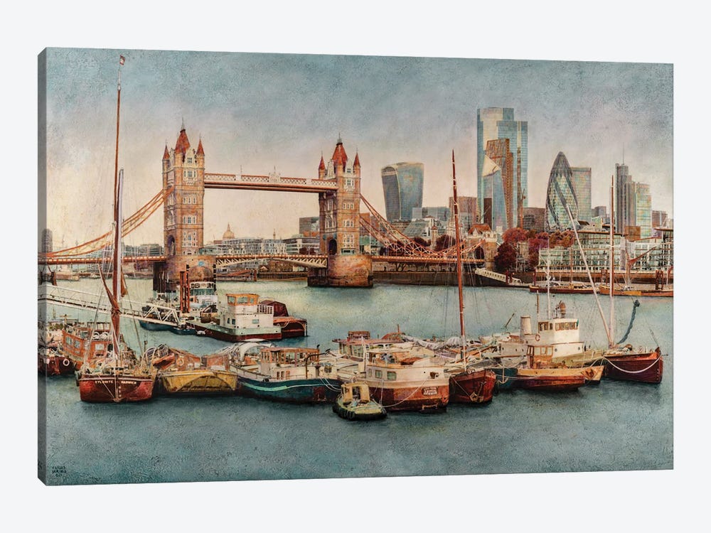 Tower Bridge Forever, London by Carlos Arriaga 1-piece Canvas Wall Art