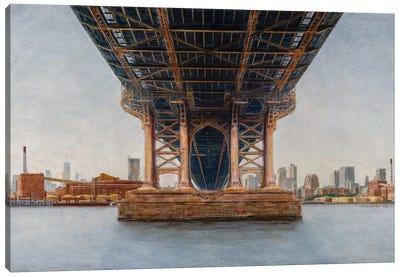 Under Manhattan Bridge Canvas Art Print - Carlos Arriaga