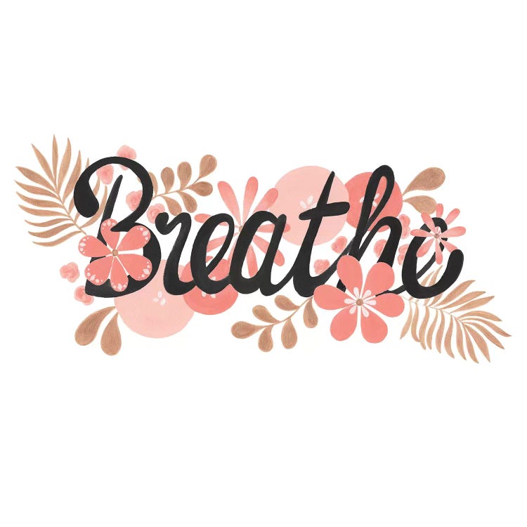 Breathe Black Square Paper