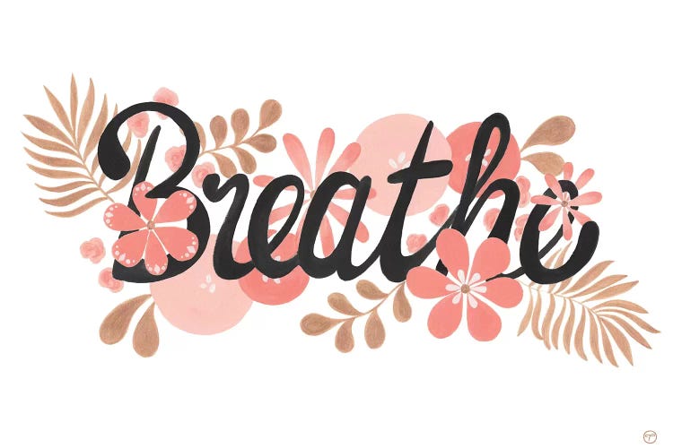 Breathe Black On White Paper