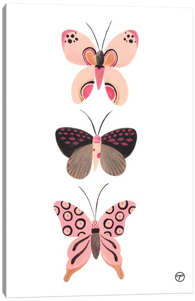 Butterfly Trio Canvas Art Print - CreatingTaryn