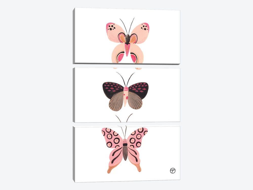 Butterfly Trio by CreatingTaryn 3-piece Canvas Wall Art